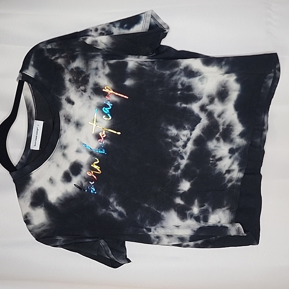 Burn boot camp tie dye cropped loose T